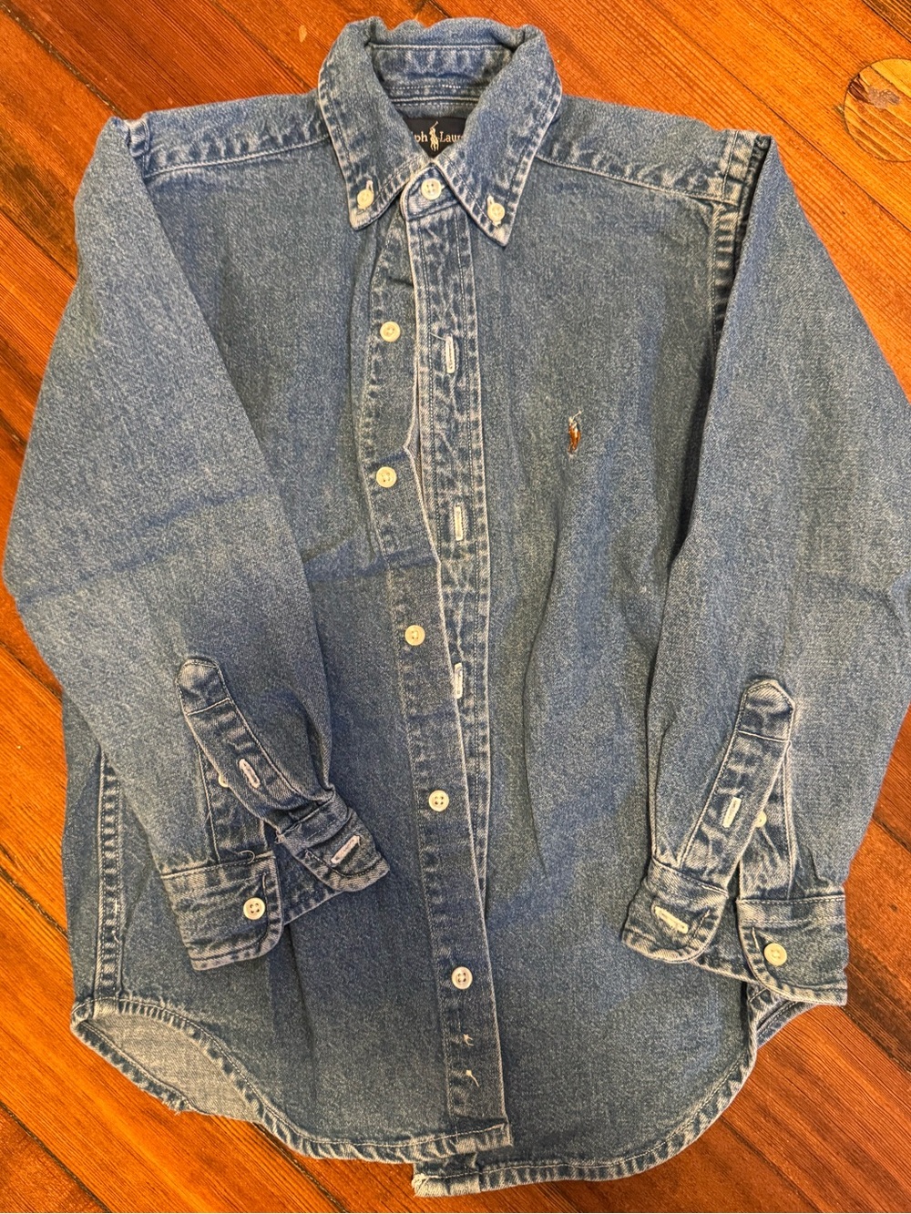 Ralph Lauren Boy’s Denim Button-Down Shirt - Blue